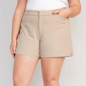 NWT Old Navy Khaki High-Rise Pixie Dress Shorts Women sz 18